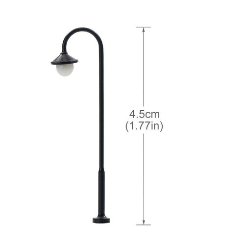 10pcs Model Railway Led Lamps For HO Or N Scale 45mm Round Head Street Lights - Picture 21 of 24