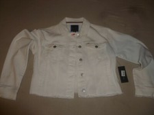 NEW W TAG TOMMY HILFIGER KID LOVE JEAN WHITE DENIM GIRL JACKET SIZE XL 16 NWT