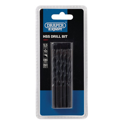 Draper Expert HSS Bohrer DIN338 & ISO235/1 Spezifikationen 5,5 mm 10-teilig