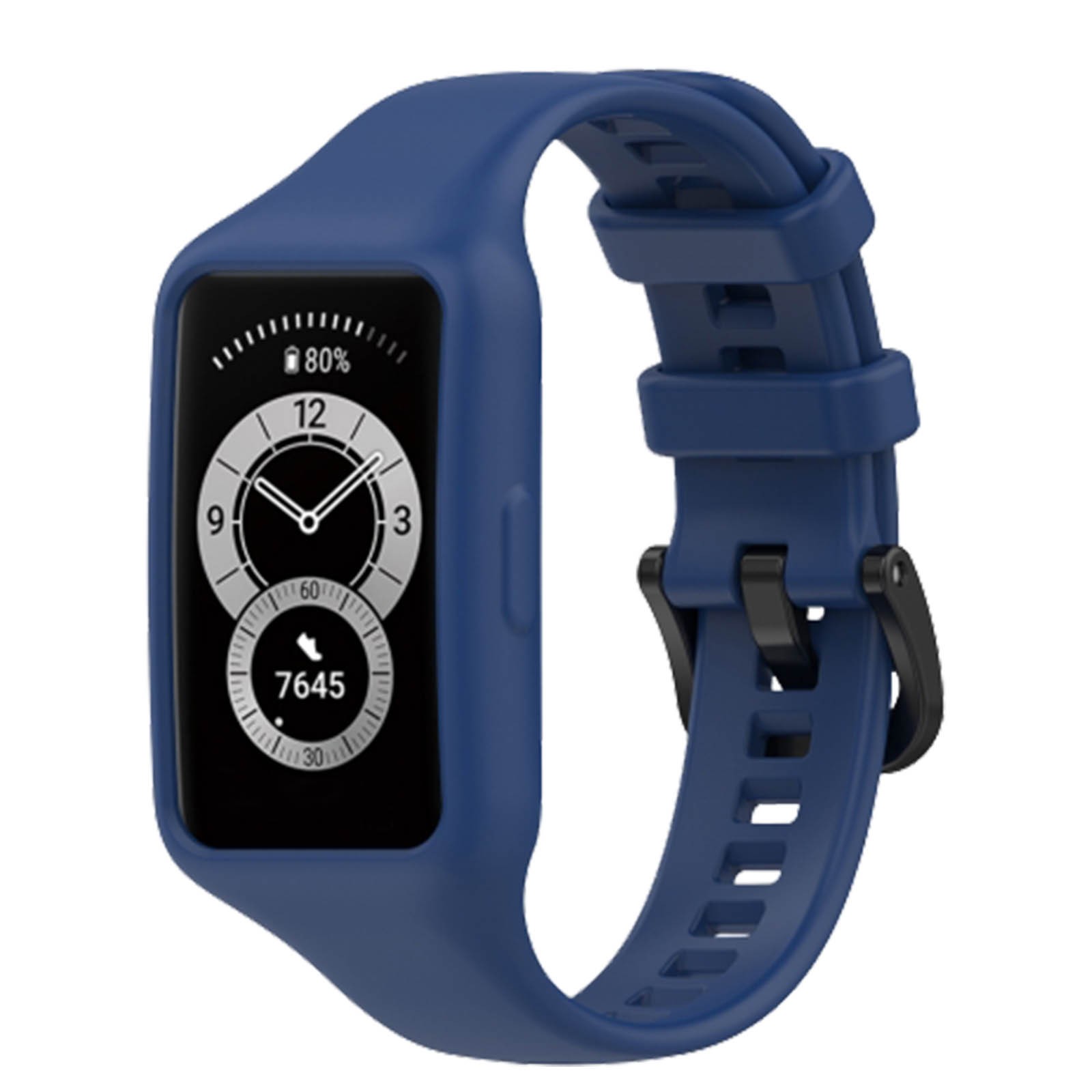 Bracelet pour Huawei Band 7 6 Pro et Honor Band 6 silicone bleu