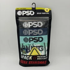 PSD Core Standard Premium Boxer Briefs Wide Load - 3 Pack Size Medium - New
