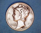 1927  Mercury Head Silver Dime  **106-6B