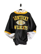 Vintage Kentucky Wild Cats Hoodie Black W Gold Letters MV Sports USA Made Size M
