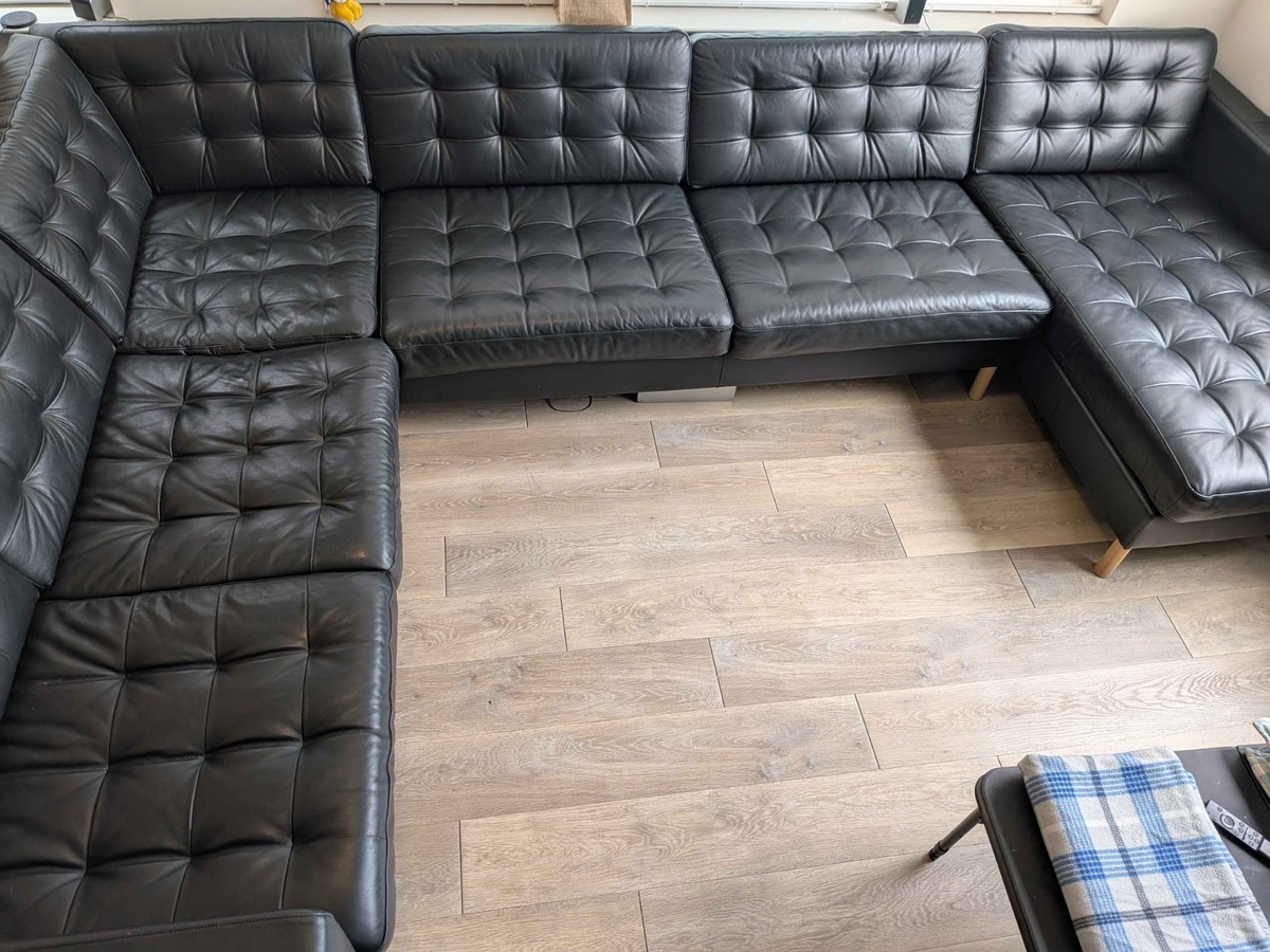 Ikea MORABO piece Sectional Sofa Bomstad black Great Condition