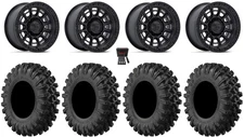 Fuel Cycle 15" Wheels Bk +10mm 37" MotoRavage XL Tires Polaris RZR XP 1K/PRO XP