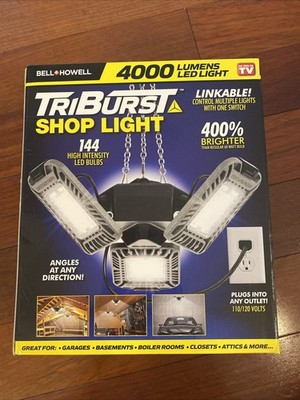 Triburst Hanging Shop Lights LED Garage Light Linkable Bright 4000 Lumens New