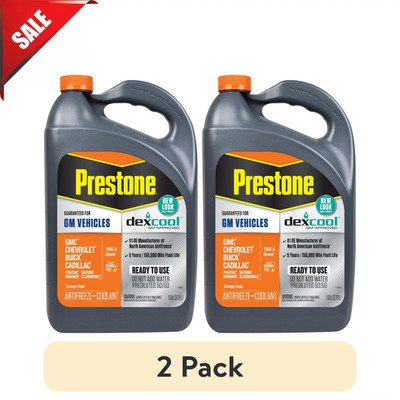 Prestone DEX-COOL Antifreeze Coolant 50/50 Ready 1 Gal 2 Pack Extended Life GM