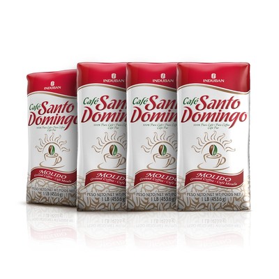 Café Santo Domingo 16 oz Bag Ground Coffee Product Dominican Republic Pack of 4