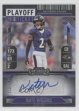 2024 Panini Contenders Rookie Playoff Ticket 113/149 Nate Wiggins #150 Auto 1j9t