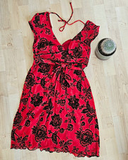 Iconic Vintage 90s Y2K Jane Norman Mesh Milkmaid Dress Black UK 12