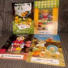 Job Lot Bundle 4 JEAN GREENHOWE Knitting Pattern Books Animals Dolls toy etc