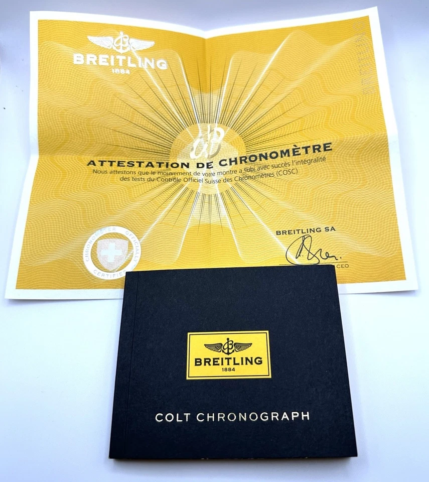 Б/у подлинный хронограф Breitling Colt ссылка 6127897 руководство книга сертификат - Изображение 4 из 4