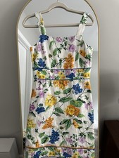 Ann Taylor Floral White Tea Dress