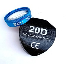 Lente de visualización de fondo de ojo de color azul 20D - Diagnóstico oftálmico
