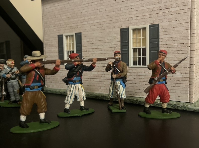 nicely detailed hand painted civil war toy soldiers Louisiana Tigers