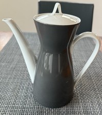 Rosenthal Secunda Form 2000 Porzellan Kaffeekanne Kanne Grau Vintage