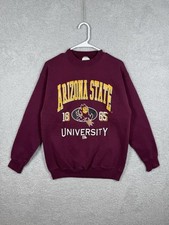 Vintage 90  s Tultex Arizona State Sun Devils Crewneck Sweatshirt Size M USA
