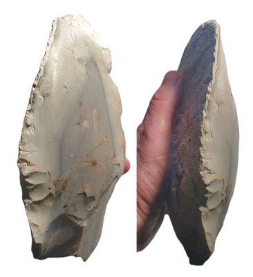 Riesiger 1,7 kg früher neolithischer Feuerstein-Axtkopf - einzigartiger Haftungsnachweis - UK Fen-Edge