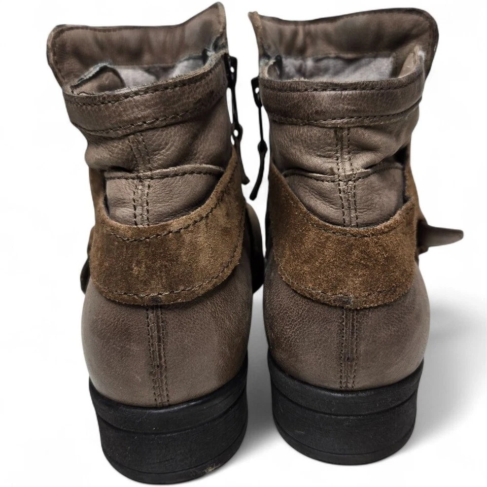 Miz Mooz Spencer短靴女式复古风格皮革扣侧7.5至8 — 第 4/4 张图片