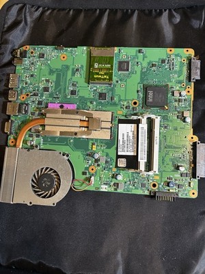 Dell Laptop Motherboard w/ Intel AF82801IBM & Cooling Fan   Untested As-Is