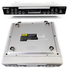 PROSCAN ELITE under Counter CD Player with Clock Radio and Bluetooth Silver