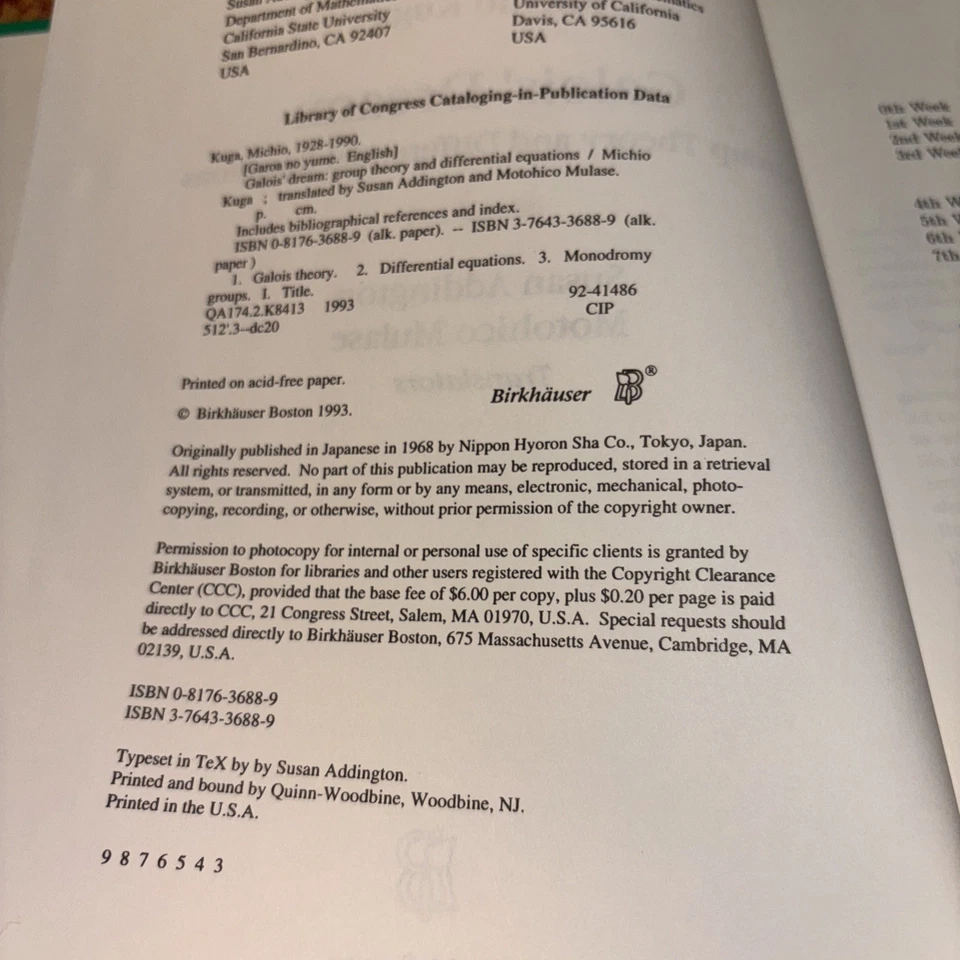 Galois' Dream : Group Theory and Differential Equations Hardcover - Image 3 of 4