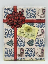 Sultan's Linens Vinyl Tablecloth Flannel  52” x 70" Christmas NEW