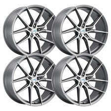 (Juego-4) Llantas Mach ME6 20x8.5 5x115 35mm Gris Mecanizado Llantas 20 Pulgadas