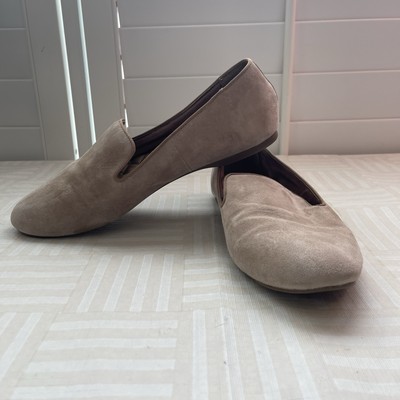 BIRDIES The Starling Tan Leather Suede Loafers Women's 10 Comfort Slip On Shoe