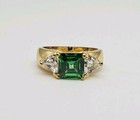 Colleen Lopez CL Sterling Silver Vermeil 2.42ct Green Tourmaline & CZ Ring — photo 6