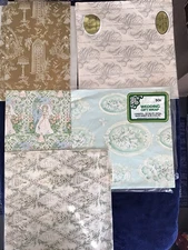 Lot Of Vintage Mixed Wedding Gift Wrapping Paper 