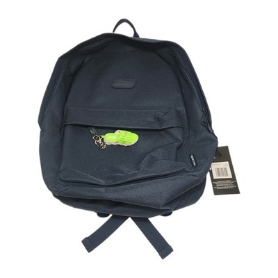 SKECHERS Navy Blue ZKCH7684NVY Backpack OS + Neon Lime Green Sandal Keychain NWT