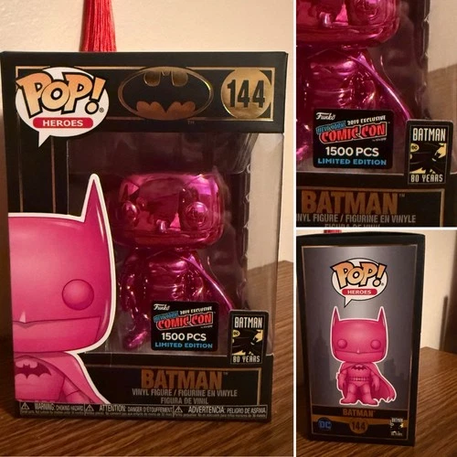Funko Pop! Batman Chrome PINK #144 New York Comic Con Exclusive 1500 pcs NYCC