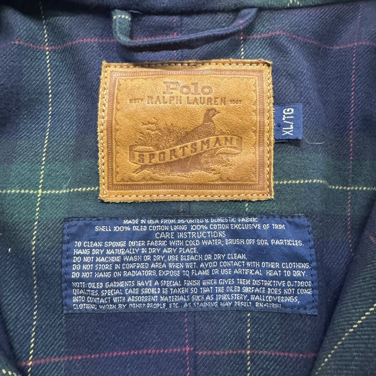 90s Polo Sportsman jacket Men's XL waxed oil barn hunt work lined