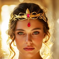 Fairy Crown Gold Costume Headpiece Renaissance Headband Hair for