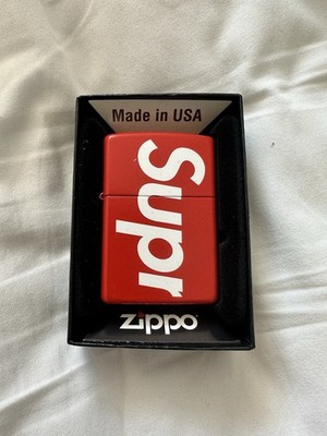 New Supreme Box Logo Red Logo Zippo Lighter