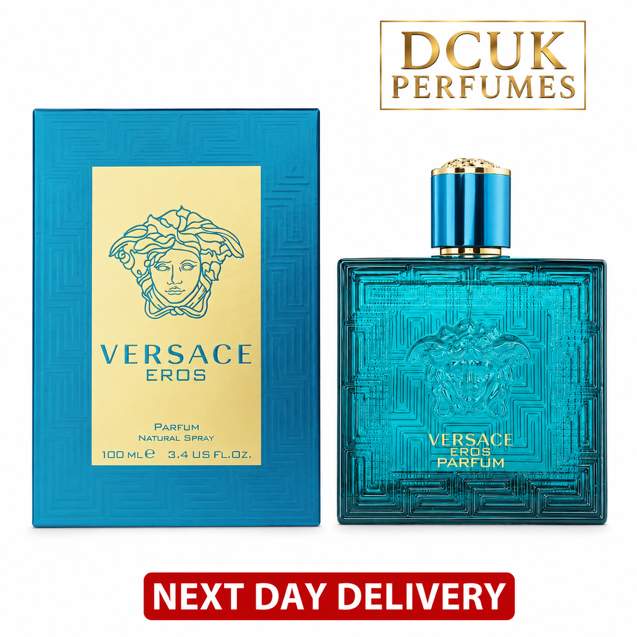 Eros Pour Homme Parfum Eau De Parfum Spray 100Ml Green Versace - Image 16