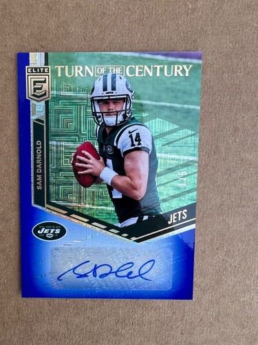 Sam Darnold [Blue] #1 2018 Panini Donruss Elite Turn of the Century Autograph card