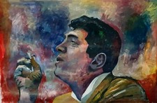 DEAN MARTIN ! SINGER ! JAZZ !!!  MARCELO NEIRA ORIGINAL ART 40 x 28