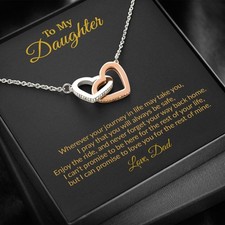 To My Daughter Necklace, Gift for Daughter from Dad, Father Daughter Necklace