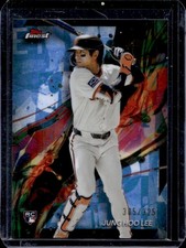 2024 Topps Finest Jung Hoo Lee RC Sky Blue Refractor Rookie Common #/325 Giants