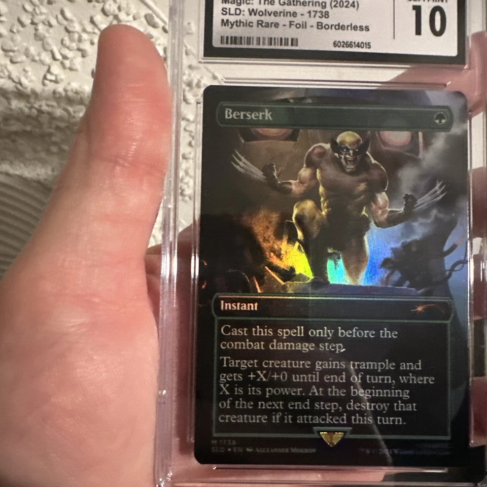 MTG FOIL MARVEL RARE Berserk featuring Wolverine CGC GRADED 10 - Image 3 of 4