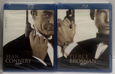 Pierce Brosnan Sean Connery James Bond 007 Ultimate Edition Blu-ray 6 Films Lot
