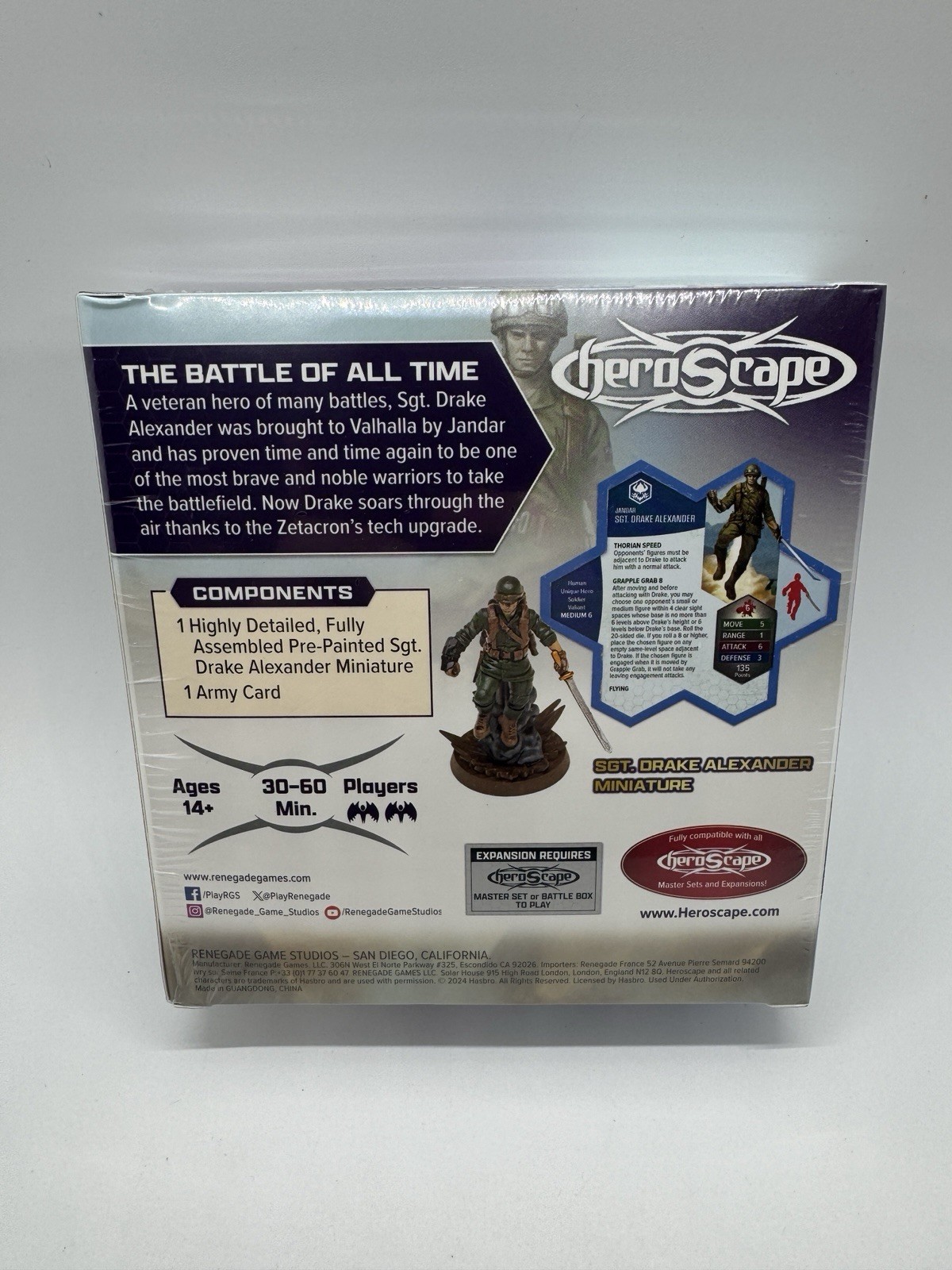 heroscape: age of annihilation: SGT. Drake Alexander Promo In Stock