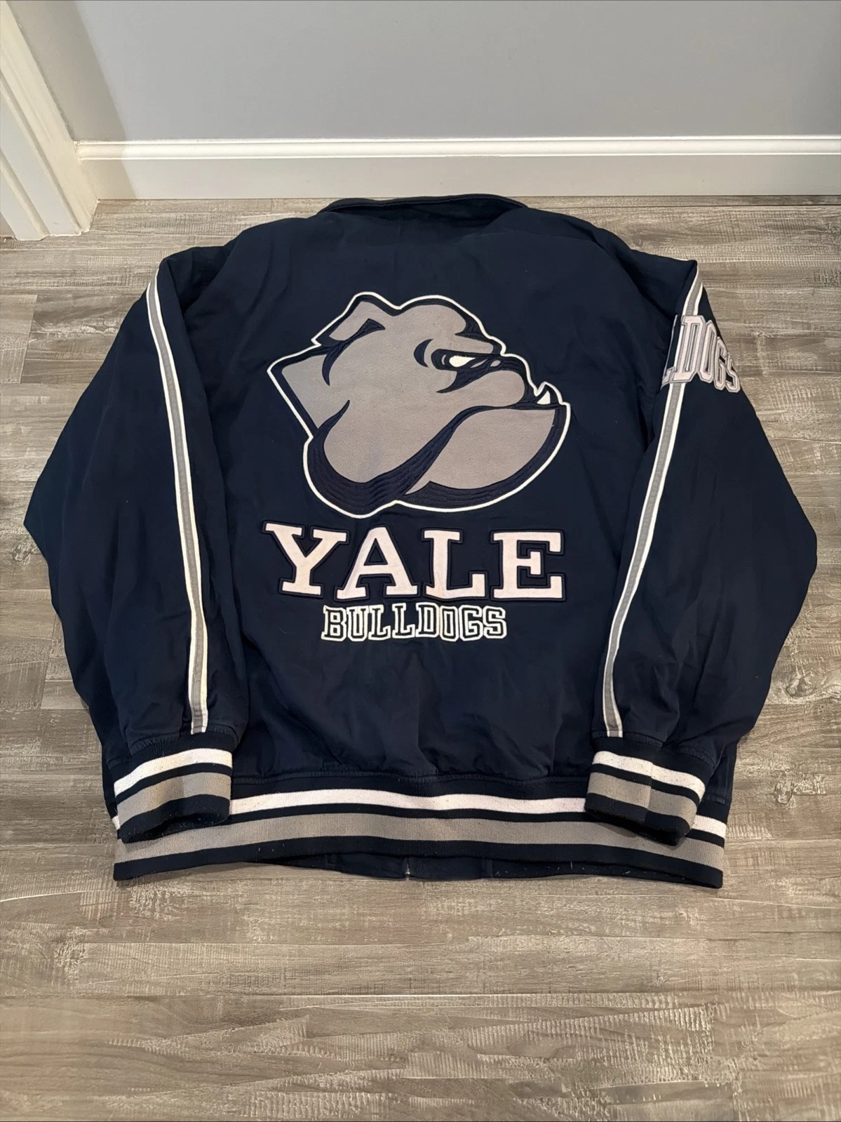 Vtg Stall & Dean Ivy League Yale Bulldogs Jacket Sz 4XL Navy Varsity - product detail image 4