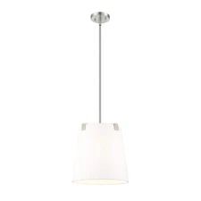 Z-lite Weston 13 in. 3-Light Brushed Nickel Pendant Light w/ Shade