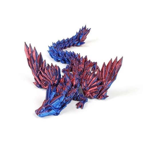 3D Printed Dragon with Wings, 3D Dragon Articulated Winged Dragon Fidget Toys - Picture 5 of 32