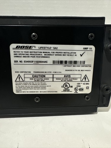 Bose LifeStyle SA2 stereo amplifier Amp Only No Cables - Picture 4 of 4