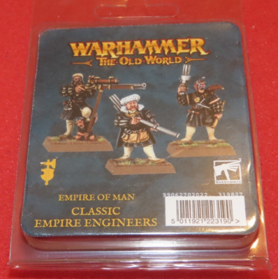 Games Workshop Warhammer The Old World Classic Empire Engineers 3 Metal Figures