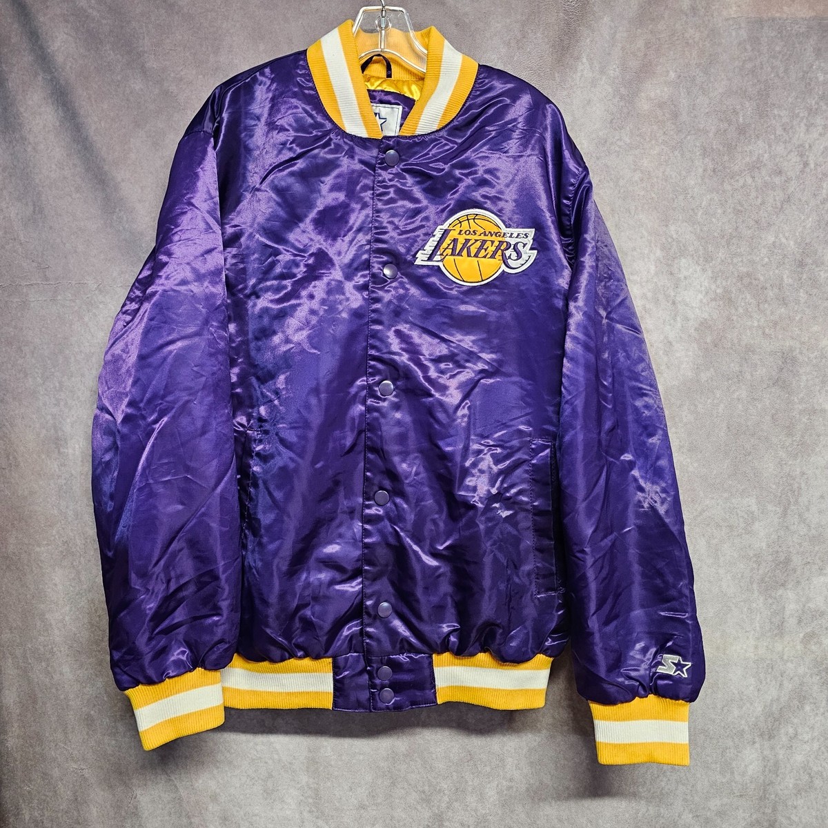Starter NBA Los Angeles Lakers Purple Satin Jacket Men's XL